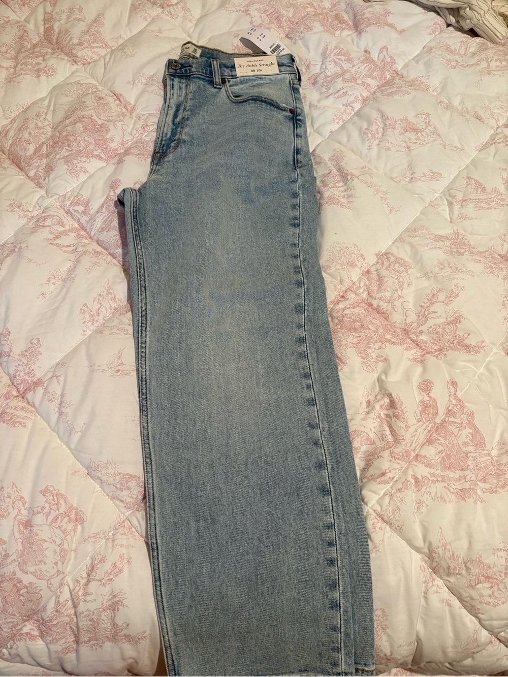 Abercrombie & Fitch Light Blue High-Rise Straight Jeans